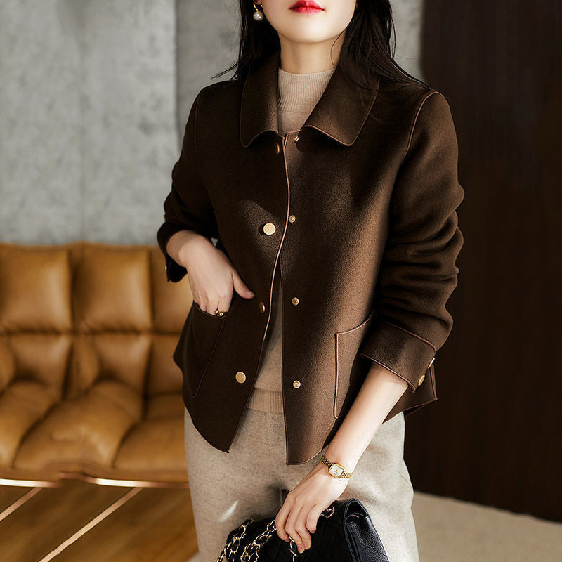 Woolen Short Coat Women's Loose All-matching Woolen Top - Onouthati