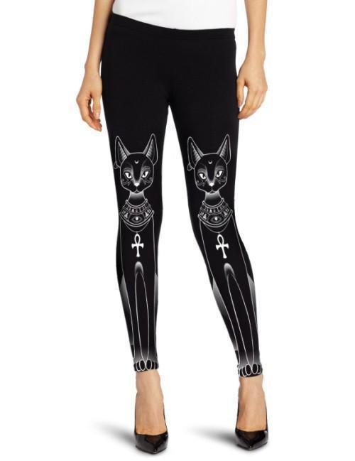 Digital Printing Long-eared Cat Microphone Leggings - Onouthati