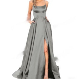 Solid Color Long Slimming And Shoulder Hollow Girlfriends Fashion Bridesmaid Party Dress - Onouthati