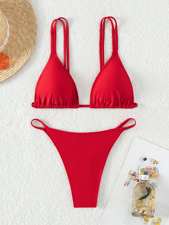 Triangle Cup Halter Bikini Swimsuit For Women - Onouthati