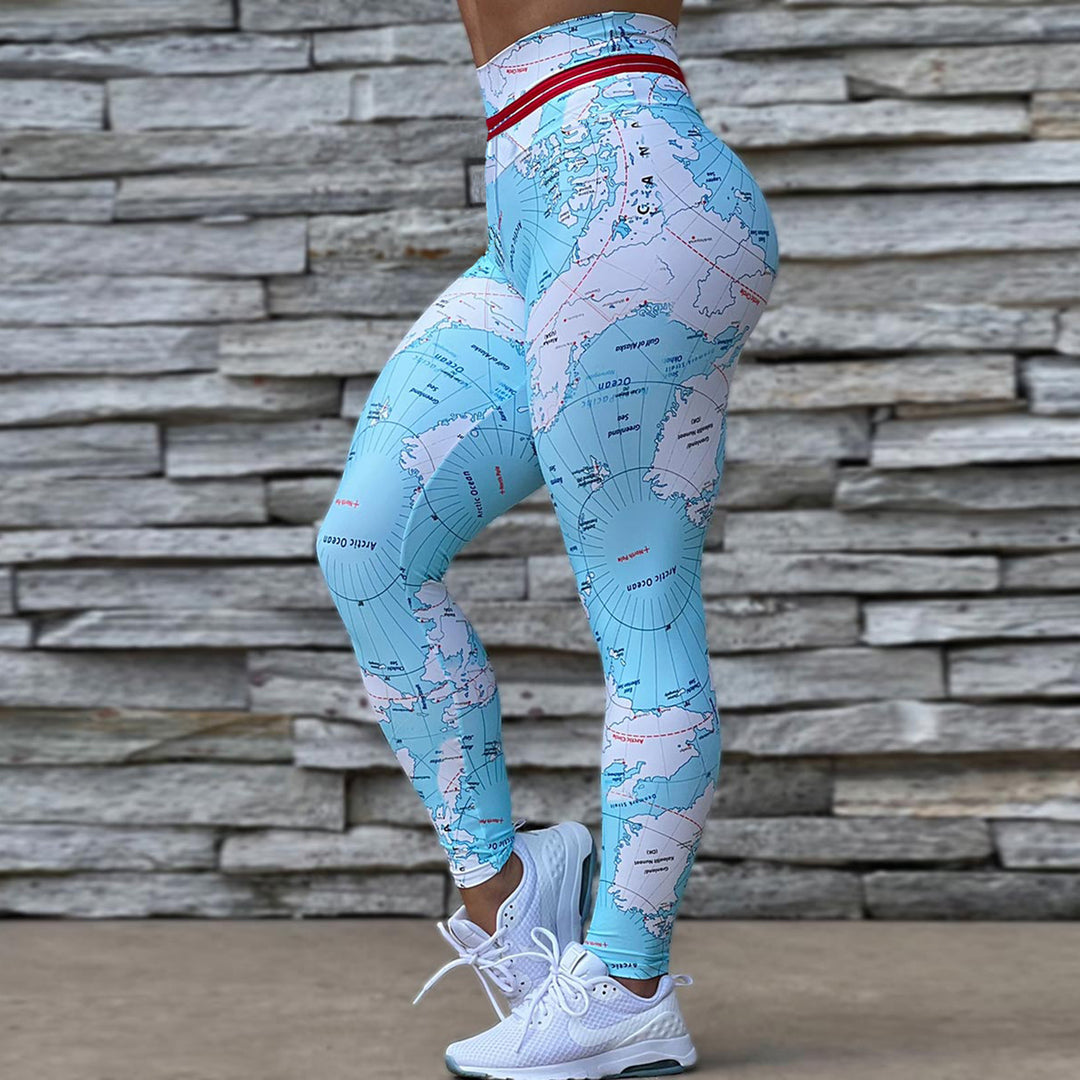 Women's 3D Digital Printing Casual Arm-lifting Leggings Yoga Pants - Onouthati