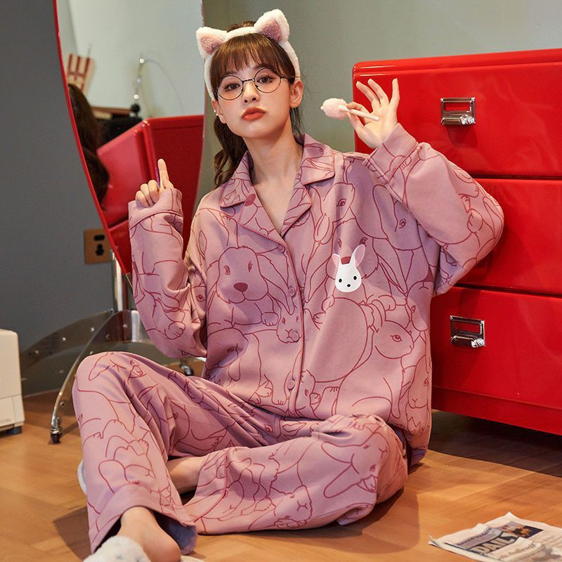 Women Autumn And Winter Cartoon Pajamas - Onouthati