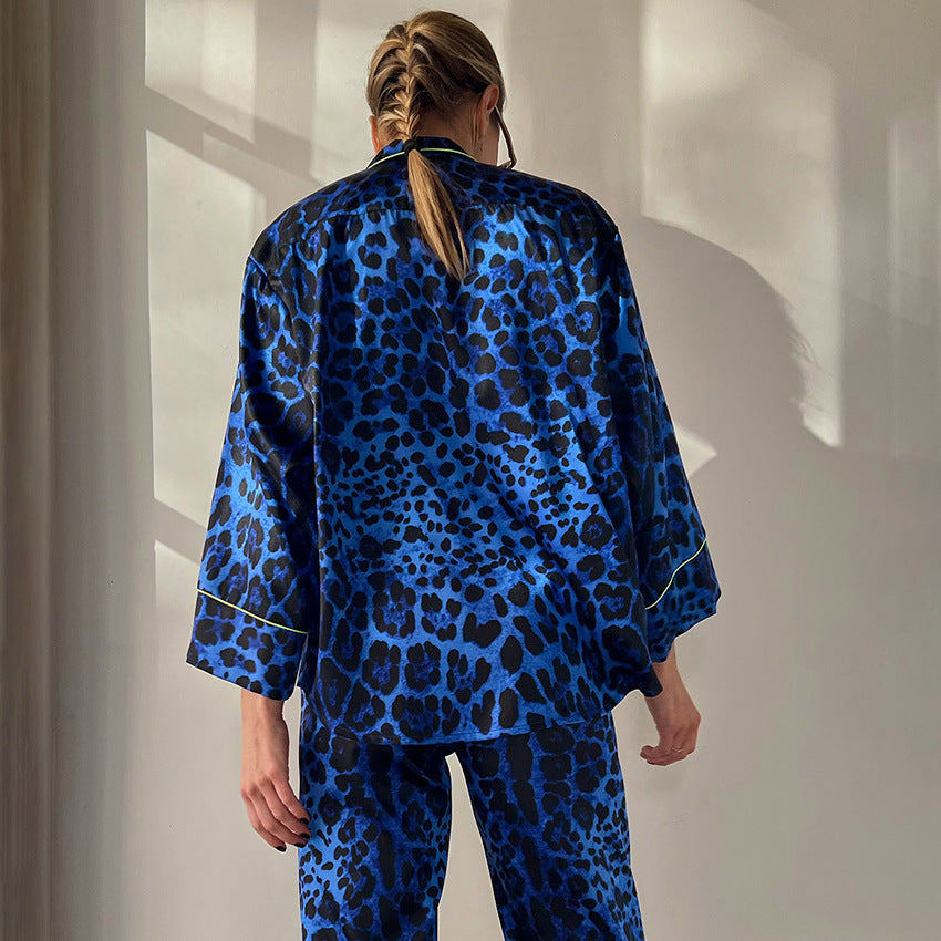 Fashion Leopard Print Pajamas Suit Women - Onouthati