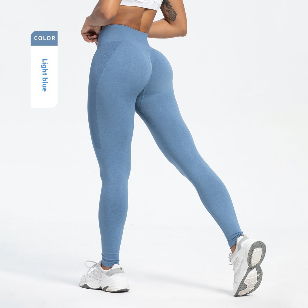 Women's Sports Fitness Pants Seamless Hip Raise High Waist Yoga Pants - Onouthati