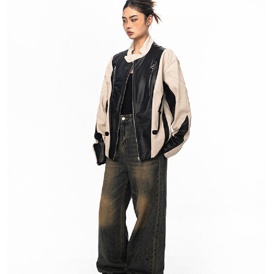 Heavy Industry Biker's Leather Jacket Men And Women - Onouthati