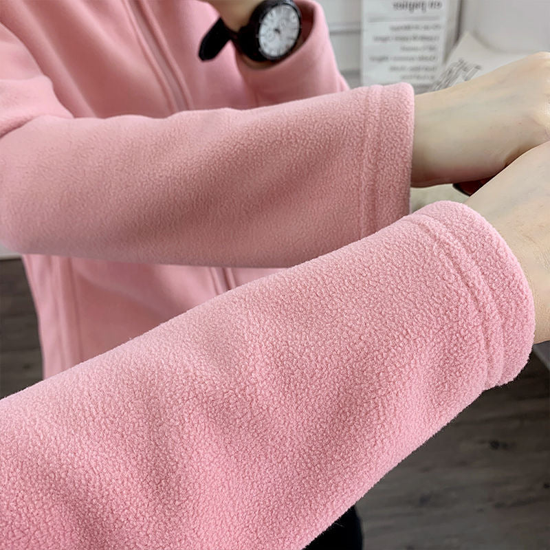 Polar Fleece Jacket Women's Double-sided Thickened Sweater - Onouthati