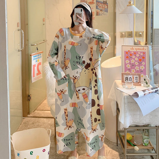 New Long-sleeved One-piece Pajamas For Women - Onouthati