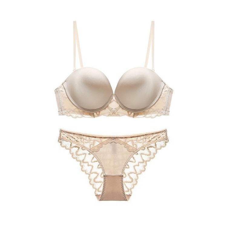 Thin Soft Steel Ring Bra Lace Underwear For Women - Onouthati