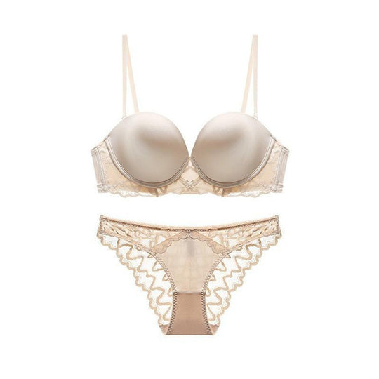 Thin Soft Steel Ring Bra Lace Underwear For Women - Onouthati