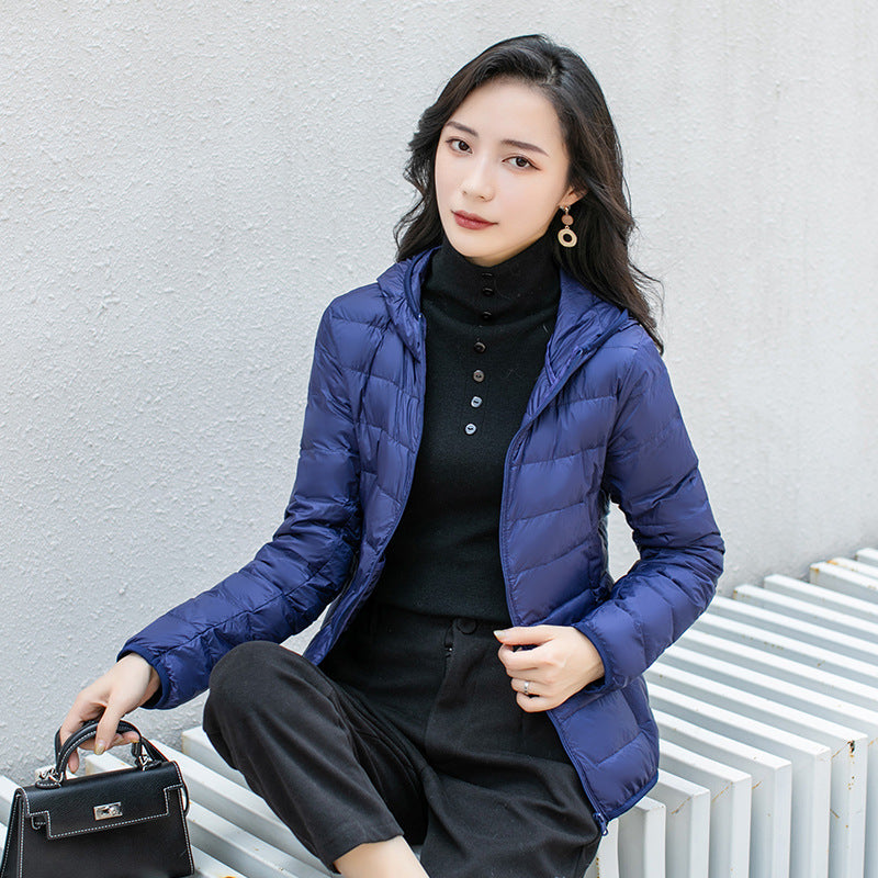 White Duck Down Lightweight Down Coat Women - Onouthati