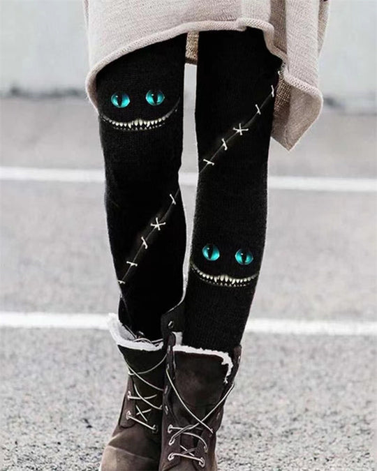 Fashion Pattern Elastic Leggings Trendy Women - Onouthati