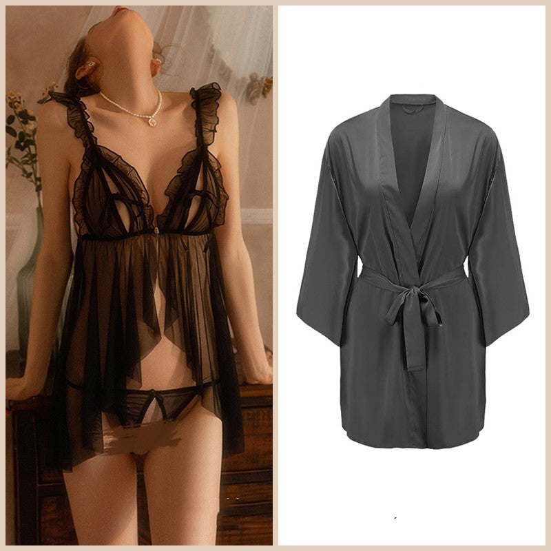 Underwear Small Chest Suit No-take Pajamas Women - Onouthati