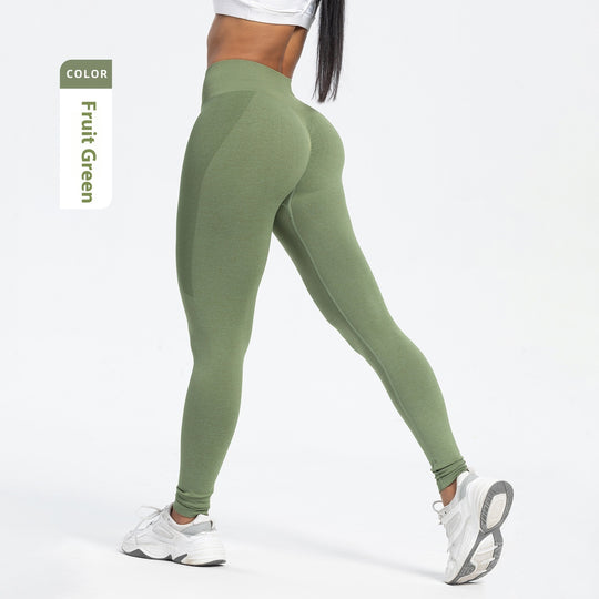 Women's Sports Fitness Pants Seamless Hip Raise High Waist Yoga Pants - Onouthati