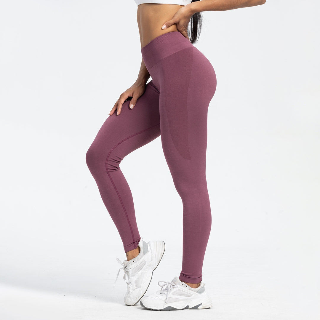 Women's Sports Fitness Pants Seamless Hip Raise High Waist Yoga Pants - Onouthati