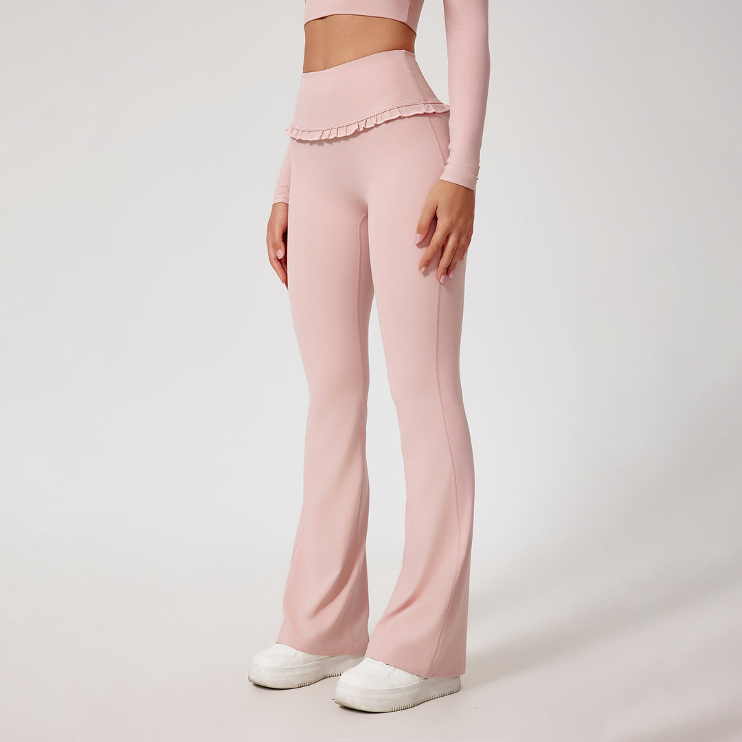 High Waist Hip Lift Lace Nude Feel Yoga Pants Running Fitness - Onouthati