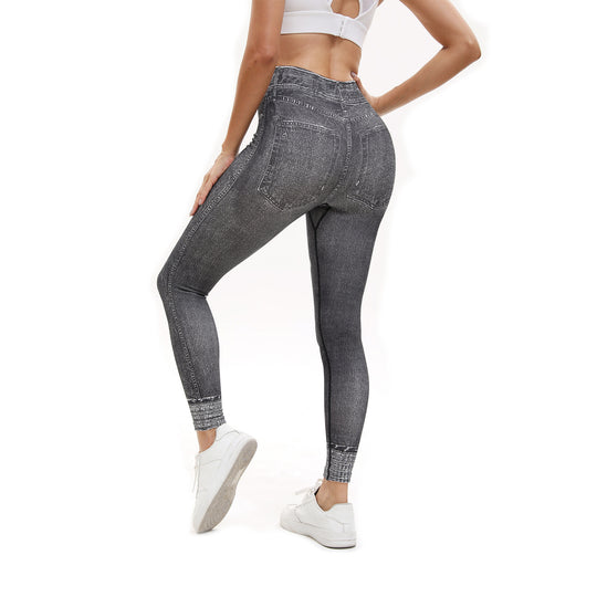Retro Printed High Waist Tight Leggings Comfortable Stretch Sports Yoga Pants - Onouthati