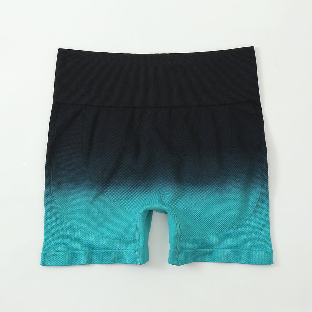 Striped Yoga Shorts High Waist Hip-lifting Tight Pants For Women Running Fitness Sports Leggings - Onouthati