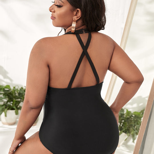 Plus Size Leopard Print Bikini Swimsuit For Women - Onouthati