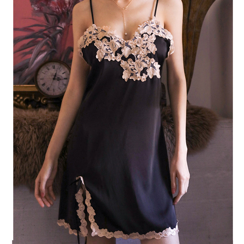 Sexy Pajamas Women Summer Thin Lace Suspender Nightdress - Onouthati