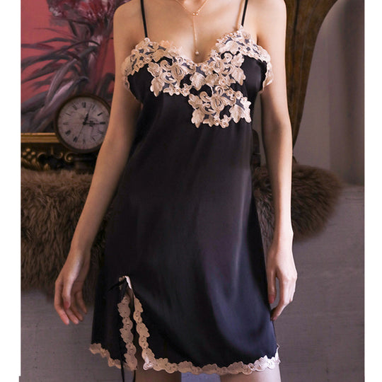 Sexy Pajamas Women Summer Thin Lace Suspender Nightdress - Onouthati