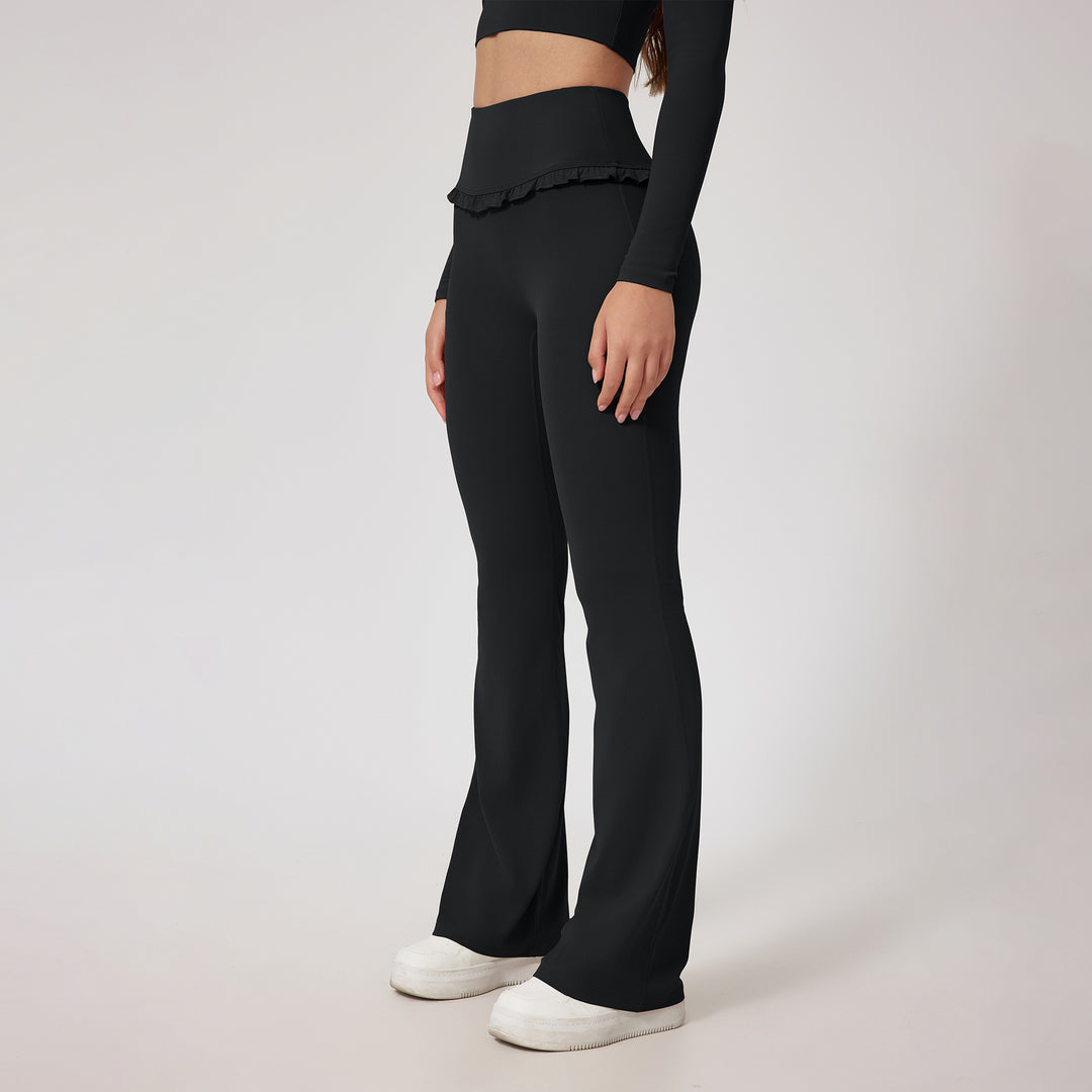 High Waist Hip Lift Lace Nude Feel Yoga Pants Running Fitness - Onouthati