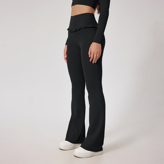 High Waist Hip Lift Lace Nude Feel Yoga Pants Running Fitness - Onouthati