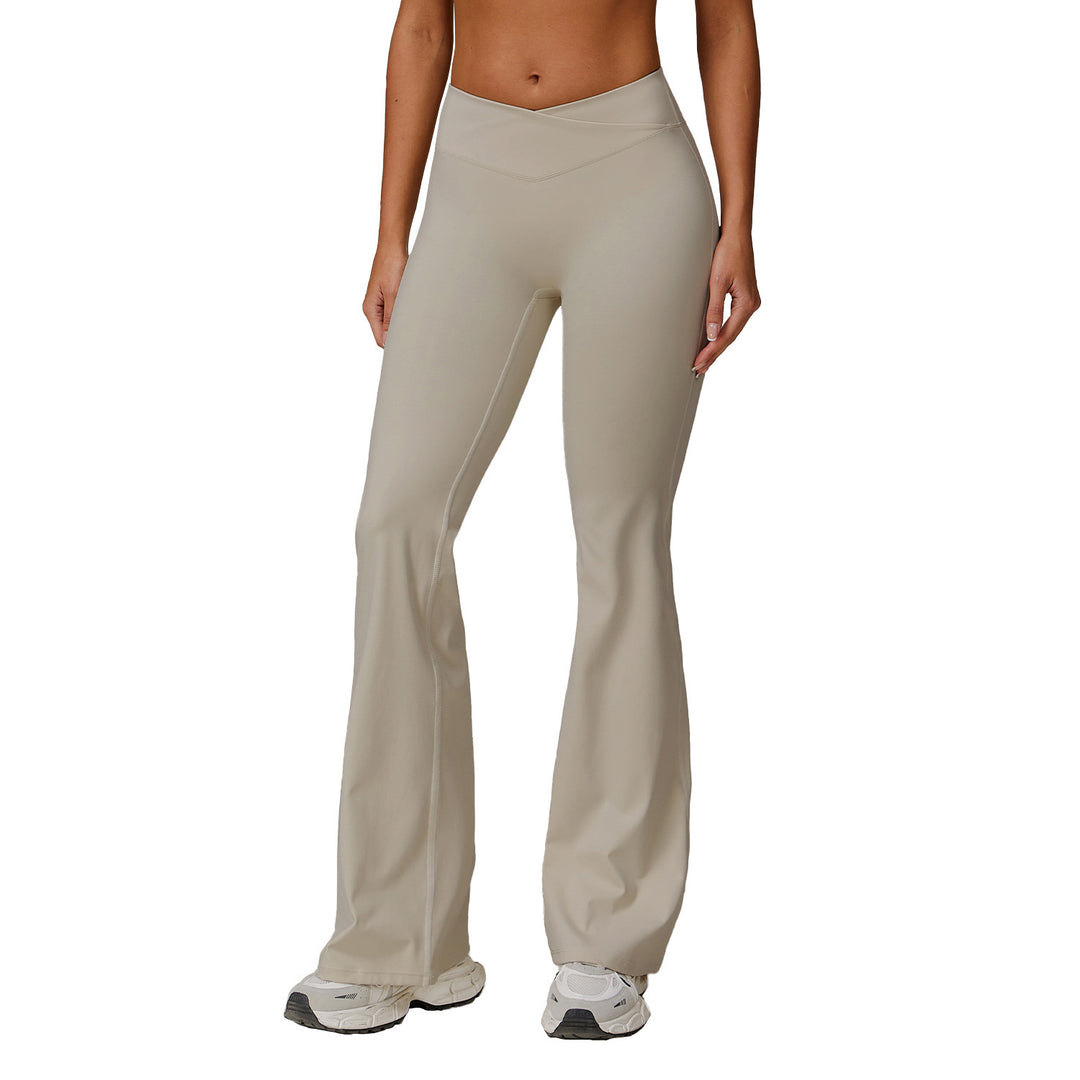 High Waist Running Sports And Leisure Skinny Versatile Bell-bottom Pants Women - Onouthati
