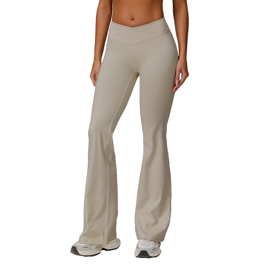 High Waist Running Sports And Leisure Skinny Versatile Bell-bottom Pants Women - Onouthati