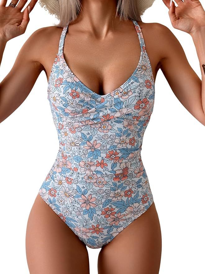 Bikini Sexy Foreign Trade One-piece Swimsuit Female Contrast Color Personality - Onouthati