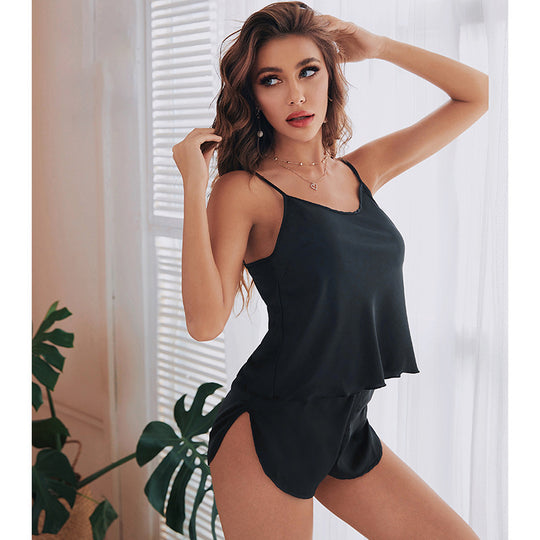 Yaoting New Home Set Satin Camisole Pajamas Women - Onouthati