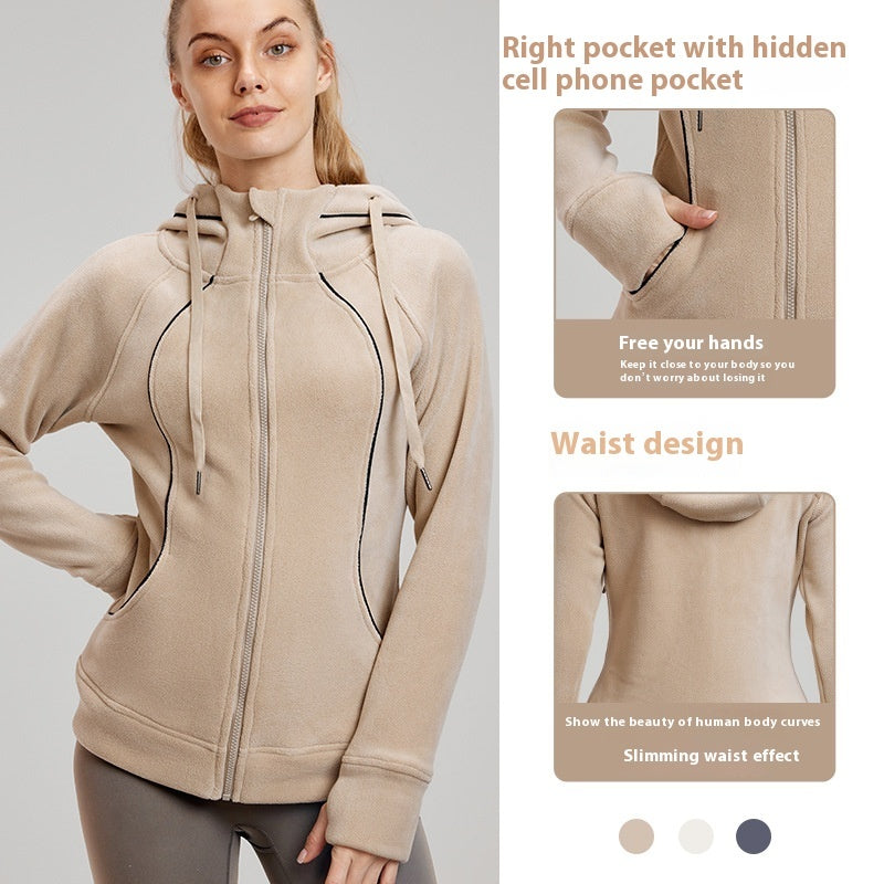 Long Sleeve Yoga Sports Jacket For Women - Onouthati