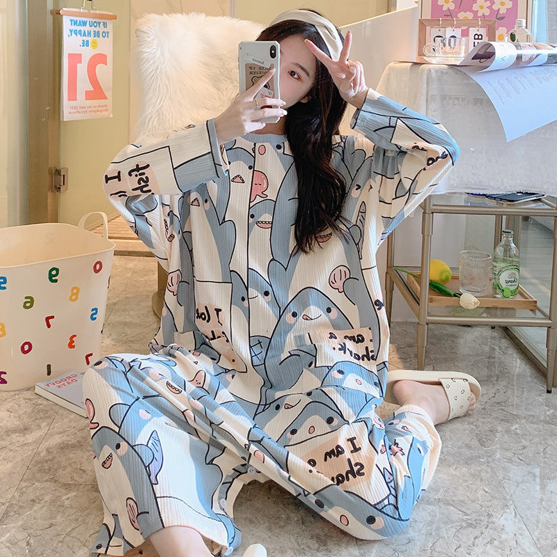 New Long-sleeved One-piece Pajamas For Women - Onouthati