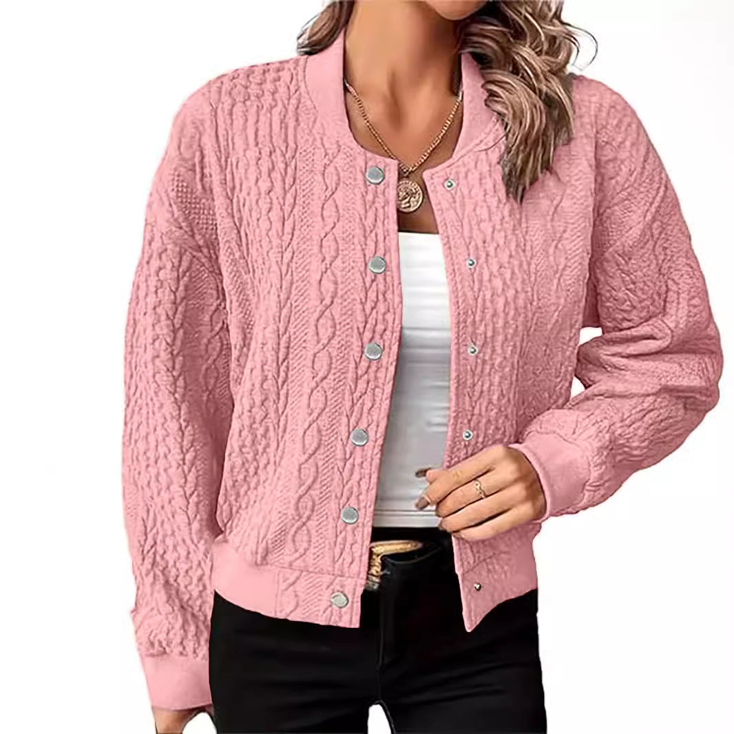 Women's Cardigan Fashion Button Coat Jacket - Onouthati
