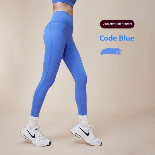 Cross Hip Lifting And Waist-slimming Upgrade High Waist Peach Sports Yoga Pants - Onouthati