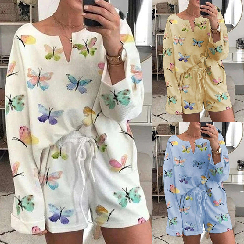 Women Casual Printed Pajamas And Home Wear Suits - Onouthati