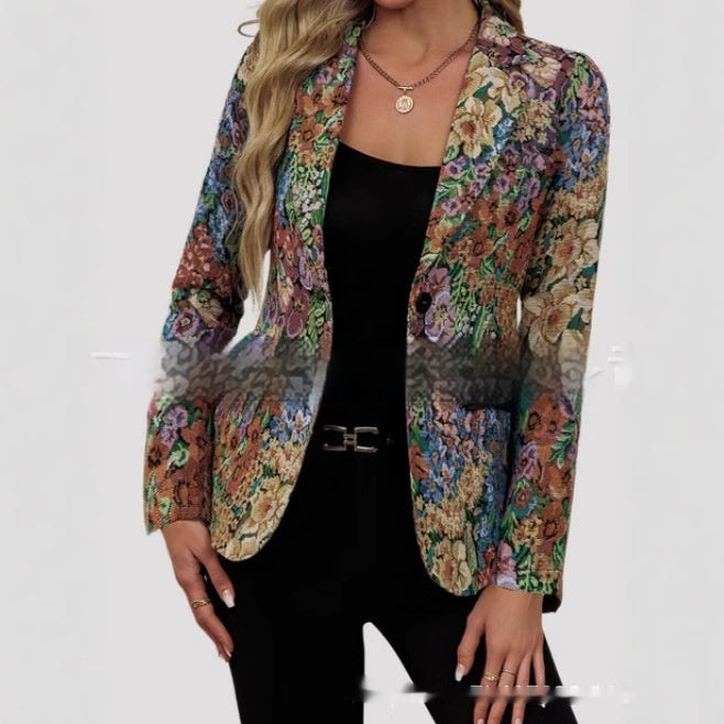 New Suit Fashion Elegant One Button Women's Coat - Onouthati