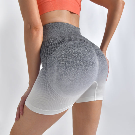 Striped Yoga Shorts High Waist Hip-lifting Tight Pants For Women Running Fitness Sports Leggings - Onouthati
