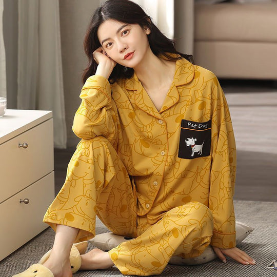 Women Autumn And Winter Cartoon Pajamas - Onouthati
