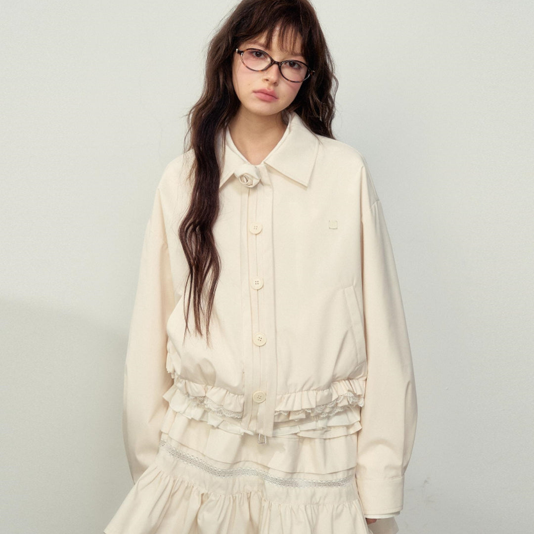 Lace Jacket Coat Heavy Industry Cake Dress Women - Onouthati
