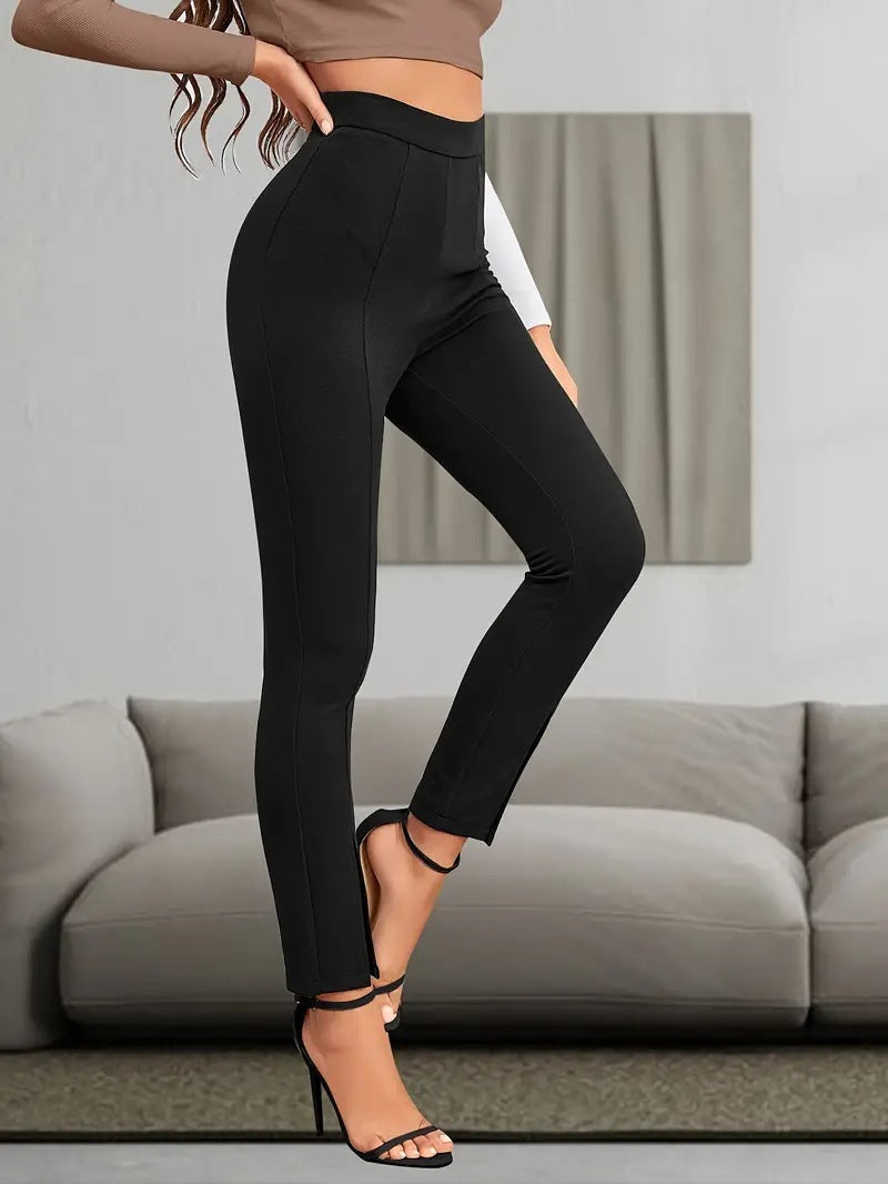European And American High Waist Casual Sports Split High Slim Fit Comfortable Breathable Hip Lifting Yoga Leggings - Onouthati