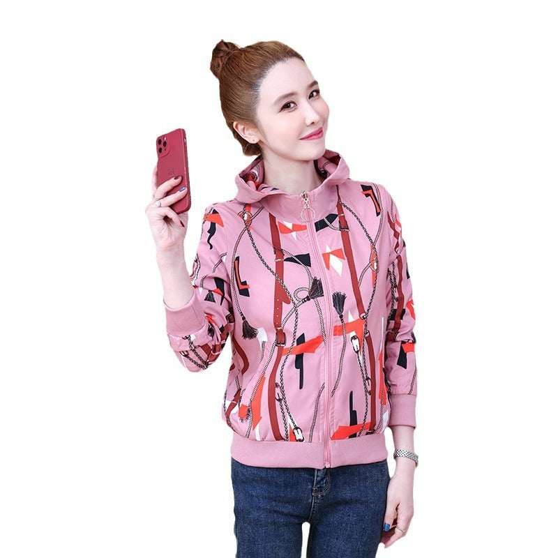 Women's Fall Winter Coat Double-sided Hooded Cardigan Baseball Uniform - Onouthati