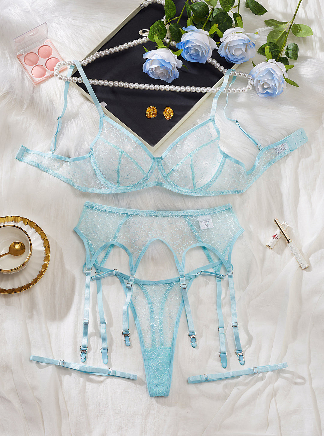 Mesh Thin Embroidery Underwear For Women - Onouthati