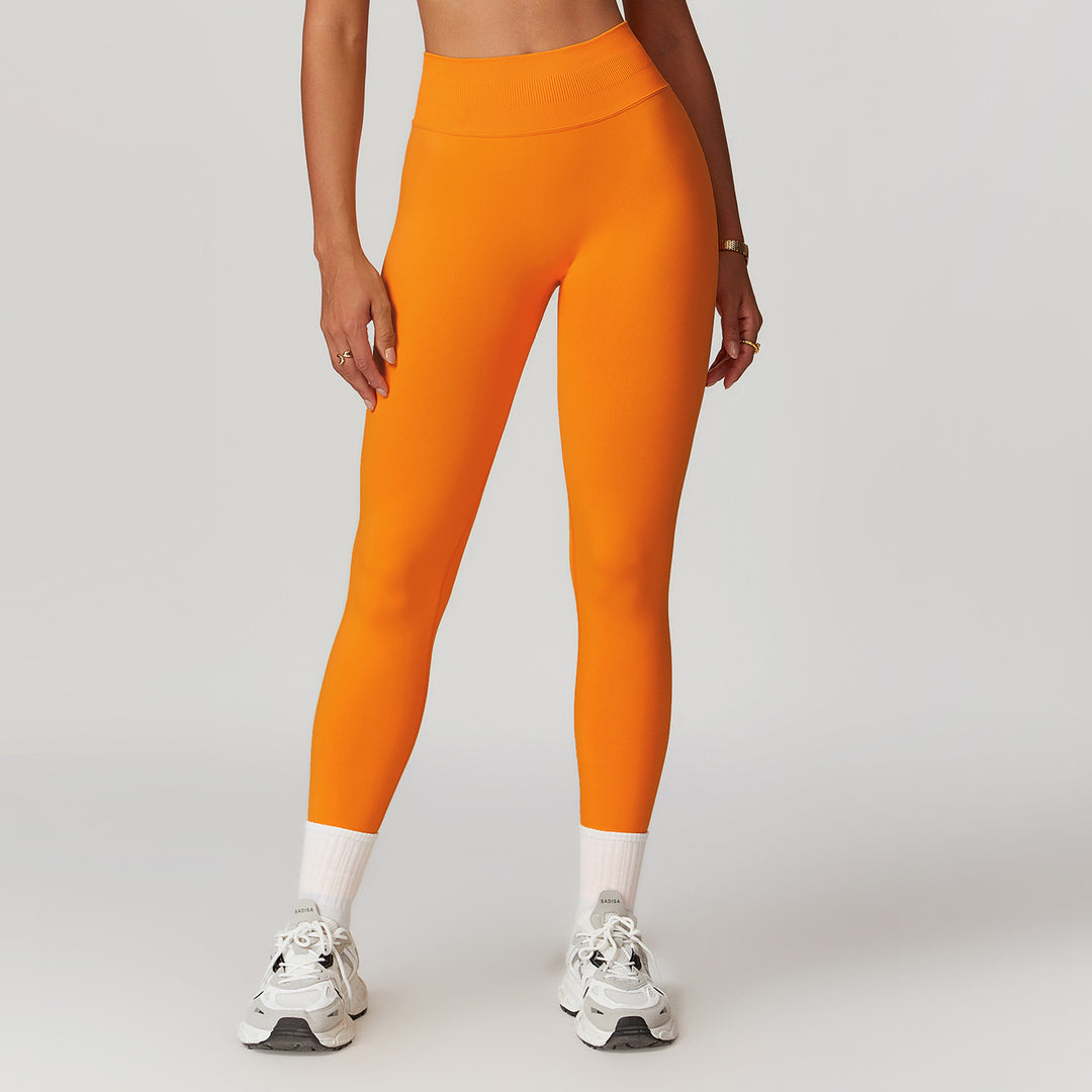 European And American Peach Hip Seamless Belly Contracting And Close-fitting Yoga Pants - Onouthati