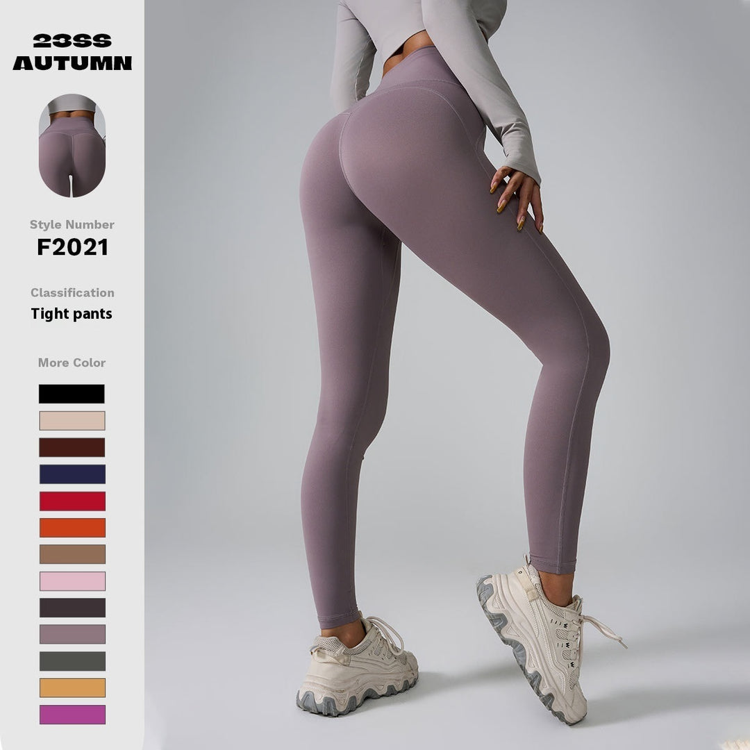 New Sports Trousers Pocket High Waist Seamless Nude Feel Yoga Pants - Onouthati