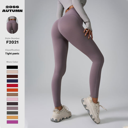 New Sports Trousers Pocket High Waist Seamless Nude Feel Yoga Pants - Onouthati