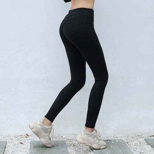 Bodybuilding Hip Raise High Waist Belly Contracting Thin Running Sports Yoga Pants - Onouthati