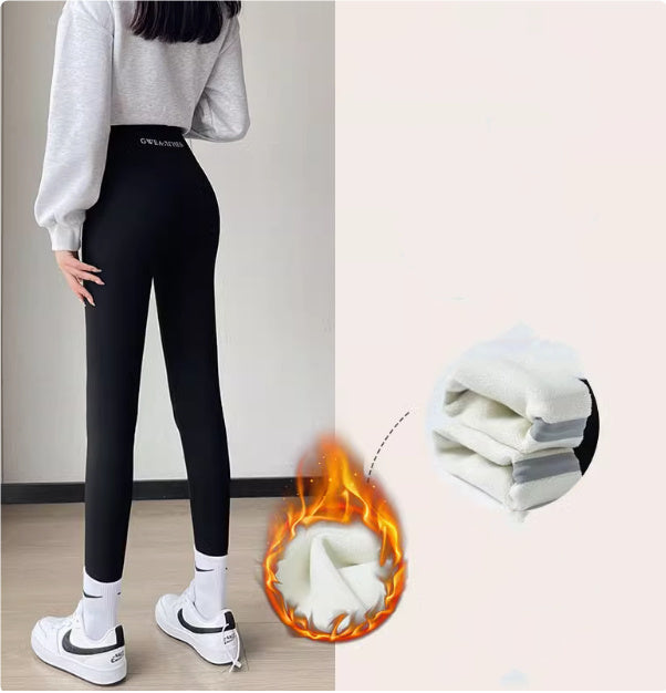 Lamb Fleece Leggings For Women - Onouthati