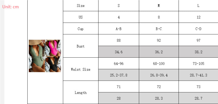 Fashion Pure Color Bikini Swimsuit For Women - Onouthati