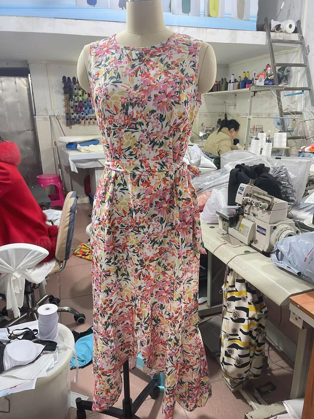 Fashion Printing Sleeveless Elegant Dress Women - Onouthati