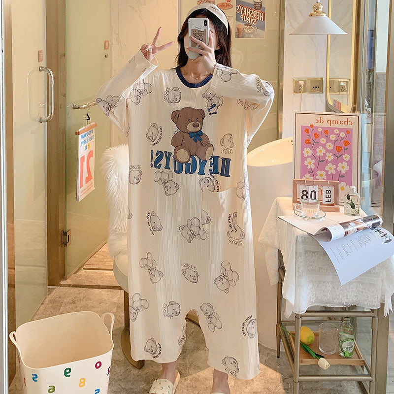 New Long-sleeved One-piece Pajamas For Women - Onouthati